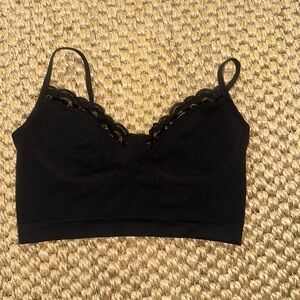 Aerie black crop top size S